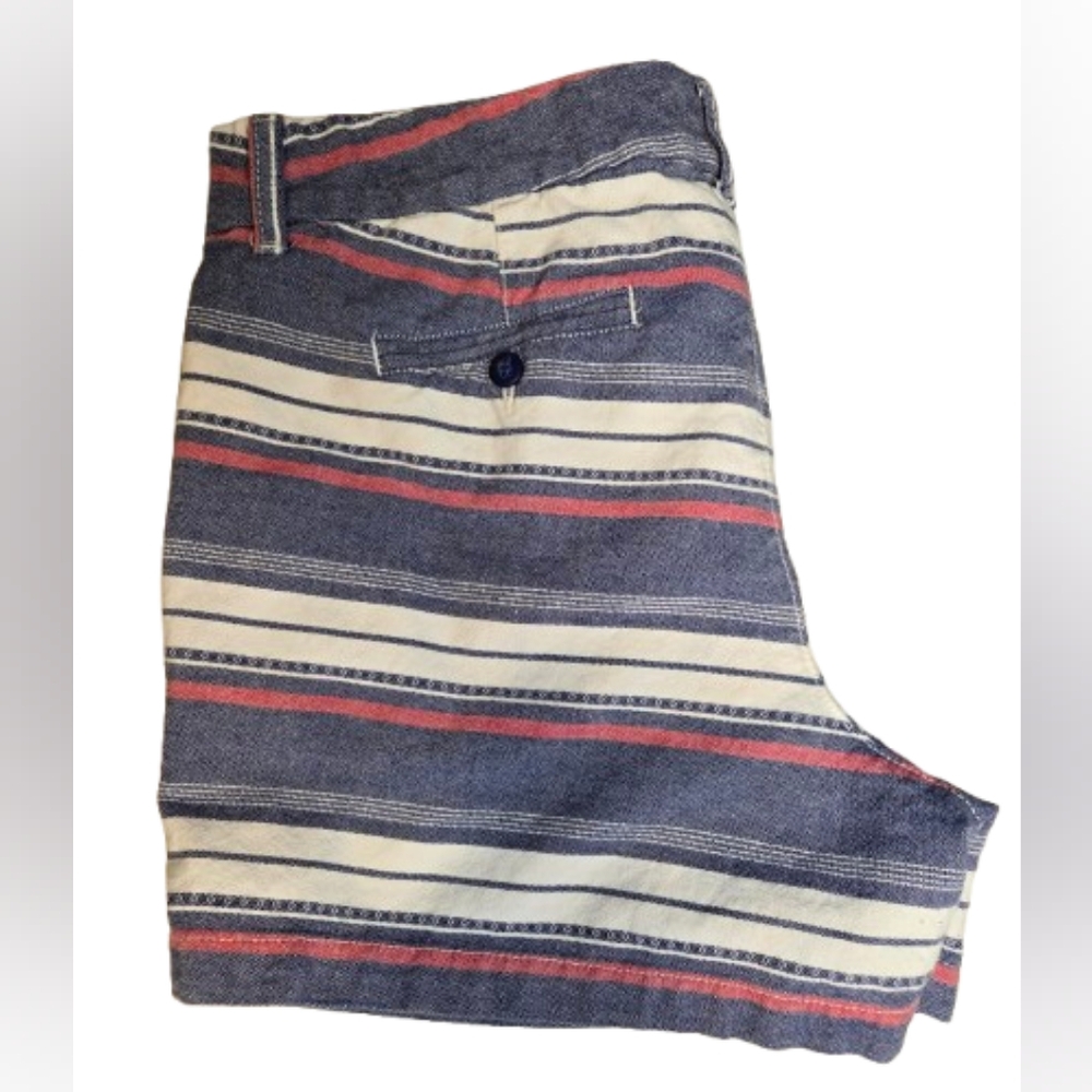 Gap 4" Striped Shorts Blue White Pink Size 16